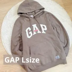 GAP ロゴパーカー スウェット ブラウン