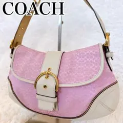 COACH SOHO Signature Shoulder Bag Pink
