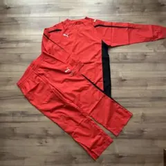 【美品】プーマ　ピステ上下 赤 150