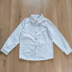 キッズ 長袖シャツ ホワイト 120