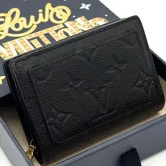 【ICタグ極美品】ルイヴィトン アンプラント 二つ折り財布 クレア 黒 ブラック