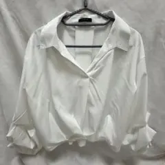 シャツ 七分袖 白