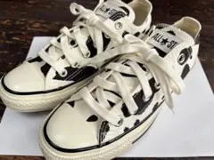 新品未使用　コンバースオールスター　白黒　牛柄　23.5
