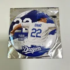 中日ドラゴンズ 大野雄大 でか缶バッチ