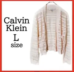 【Calvin Klein】未使用 Lサイズ ピンク カーディガンのサムネイル