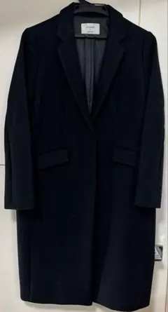 STUDIOUSブラック チェスターコート ウール混紡 0サイズ