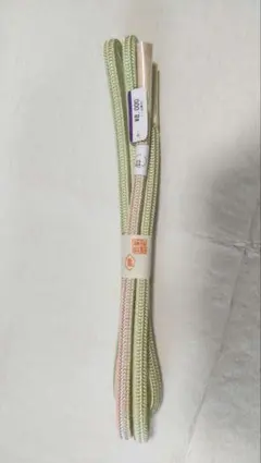 帯締め 黄緑とピンク