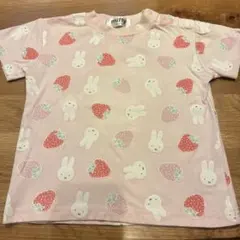 miffy いちご柄 Tシャツ ミッフィー ピンクのサムネイル