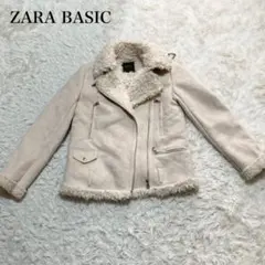 ZARA BASIC ムートンライダースジャケット　ボア　アウター　コート　上品