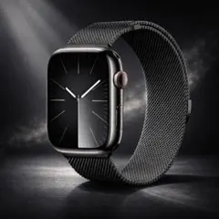 Apple Watch 金属 ベルト 40mm 黒 ミラネーゼ ループ バンド