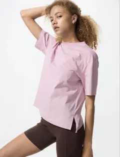 最終値下げ　新品未使用　UNIQLOユニクロ　エアリズムコットンT XL ピンク
