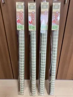 緑系チェック柄　麻ロールスクリーン W88cm×H180cm 4本セット 竹製ロールスクリーン 4本セットW88cm×H 180cm ダークブラウン - メルカリ