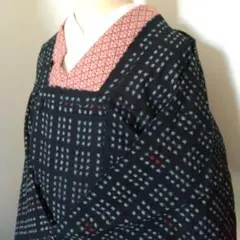 ウールの道行 昭和レトロ 可愛い絣調