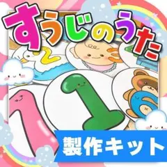 【ペープサート/製作キット】すうじのうた　#誕生日#12月　　IYのサムネイル