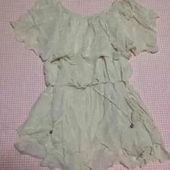 スナイデル☆シースルー☆フリル☆トップスブラウスチュニック☆ベージュ☆シフォン