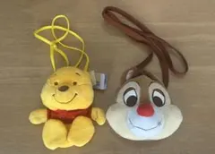 【Disney】ぬいぐるみがまぐちポーチ（2点セット）