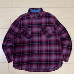 Jachs MFG ヘビーネルシャツ チェック柄 レッド×ブラック×グレー