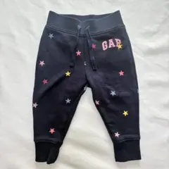 GAP ベビー キッズ 星柄 裏起毛パンツ ネイビー 80cm