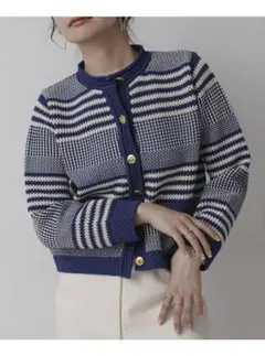 bou jeloud柄ニットカーディガン完売