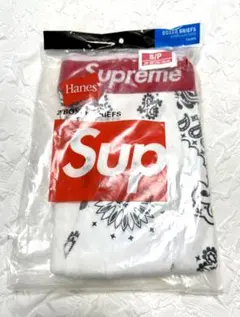新品 Supreme Hanes Boxer ボクサーパンツ 1枚　バンダナ白S