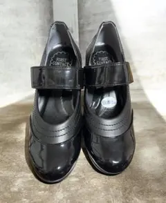 ファーストコンタクト ウェッジソール 22.5cm ブラック 甲ストラップ 美品