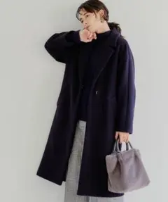 FAbRICA FFC ロングチェスターコート ネイビー 36