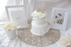 『本日限定値下げ』ウェルカムスペース　まとめ売り　ホワイト　結婚式 クレイケーキのサムネイル