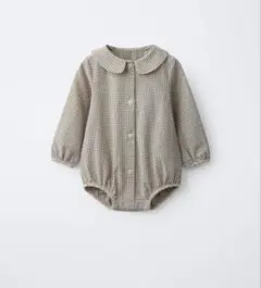 zara ギンガムチェック柄　ロンパース　68cm