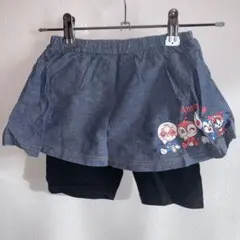 アンパンマン デニム風スカート&ショートパンツセット 100cm
