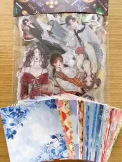 54.コラージュ素材　マステ　シール　300枚以上 大量　まとめ売り