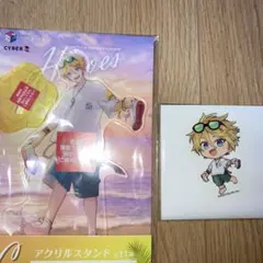 にじさんじ海の家ユウQウィルソンアクスタ＆シール缶バッジ