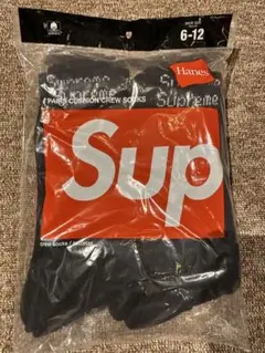 【新品未開封】Hanes Supreme クルーソックス 4足セット 6-12