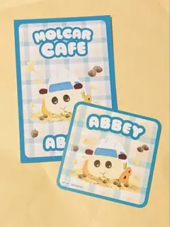 PUIPUIモルカー アビー ノベルティ ポストカード コースター カフェ
