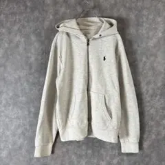 結*聖様 ラルフローレン ワンポイントジップパーカー M ゆるダボビッグシルエッ