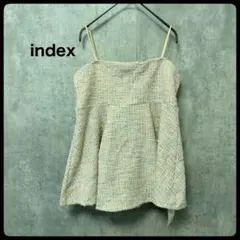 【未使用】index ツイード風 ペプラムキャミソール レイヤードトップス Lのサムネイル