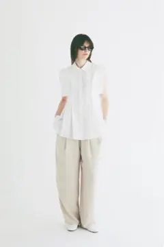 epa エパ ツイルワイドパンツ ベージュ - メルカリ