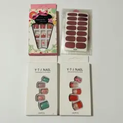 値下げOK✅まとめ売り ネイルチップ x3set +ネイルシール ネイルラップ