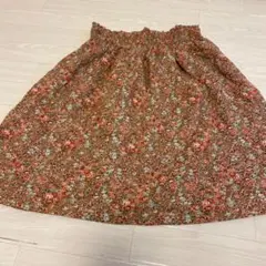 花柄膝丈スカートのサムネイル