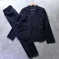 極美品 P.S.FA パンツスーツセットアップ 11 背抜き 洗える ネイビー