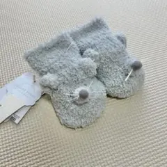 【新品タグ付き】ジェラートピケ　ベビー靴下　ねずみ