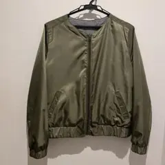 HUSHUSH リバーシブル ノーカラージャケット グリーン チェック Ꮮサイズのサムネイル