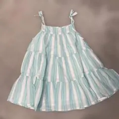 ②babyGap 水色ストライプ ワンピース 18-24ヶ月