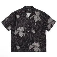 バッヅプール　ガッキン　アロハシャツ 花柄 ブラック　黒のサムネイル