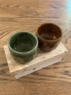 陶器製お猪口2個セット