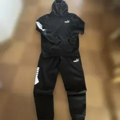 PUMA ブラック フーディー パンツ セット S