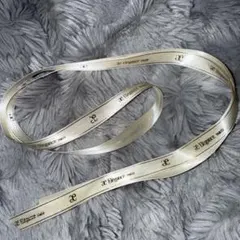 Elégance PARIS ロゴ入りリボン ホワイト ゴールド