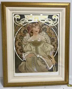 プラハ直輸入 ミュシャ 三大美人画日本未販売 絵画本 チラシのおまけ