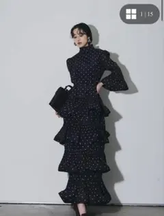 Andrea&co ドットティアードワンピース アンドレア