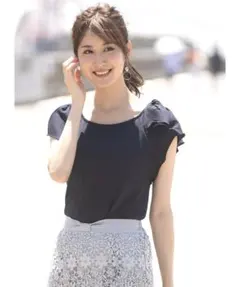 【新品未開封】tocco closet 肩リボン付きカットソープルオーバー