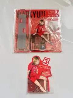 ハイキュー！！ゴミ捨て場の決戦展 アクスタ、ステッカーセット 孤爪研磨